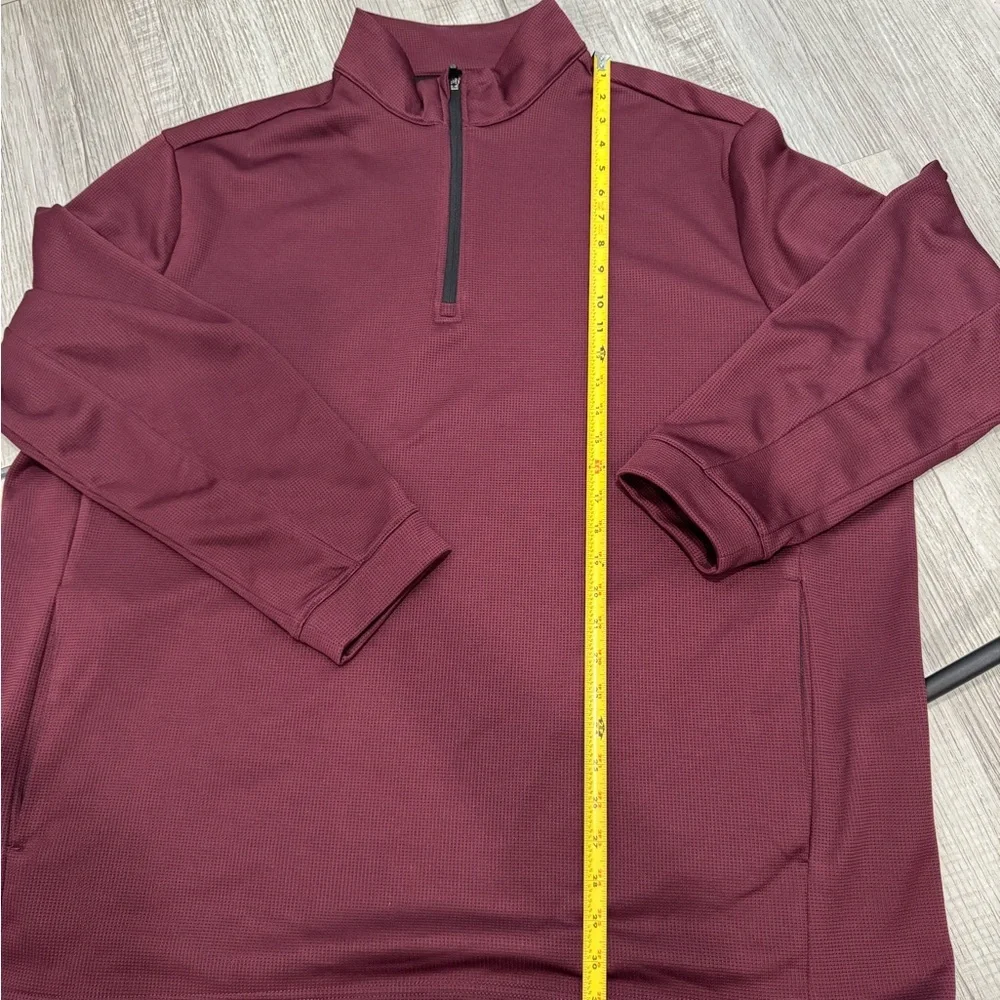Ben Hogan Performance Golf 1/4 Zip Red Pullover Men's 2XL Micro Jacquard Cover - Picture 14 of 16